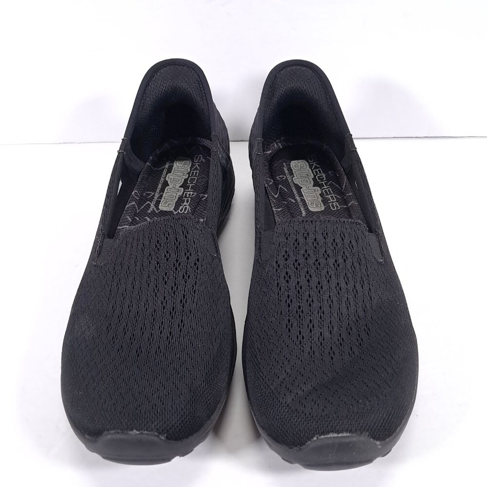 Skechers Slip Ins Shoes Women 9.5 Black Reggae Fest 2.0 Sneakers 158698